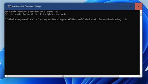 How to recreate the thumbnail cache from Command Prompt