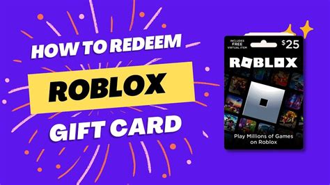 How To Redeem A Roblox Gift Card - Youtube