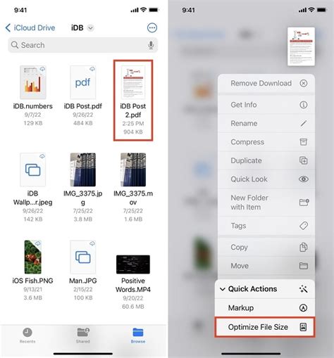 How to reduce PDF size on iPhone without using a third-party app