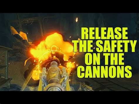 How to release the safety on the cannons breach