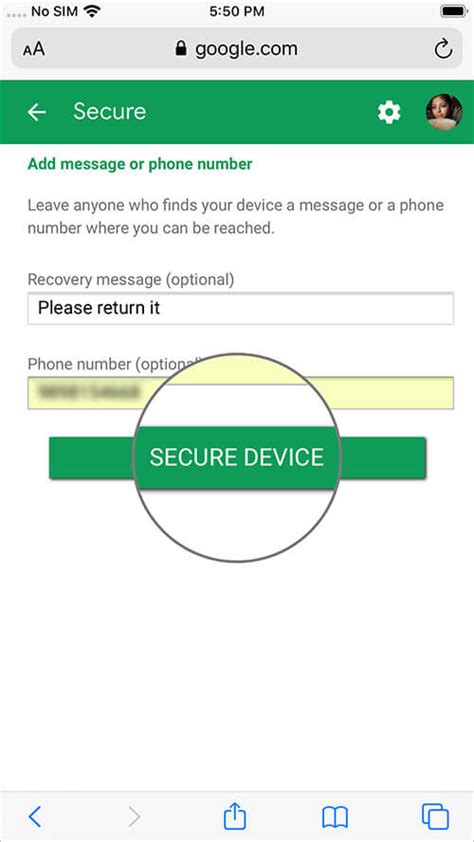 How to remotely secure Android device from iPhone