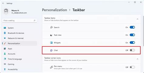 How to remove Chat from Teams button from Taskbar on Windows 11