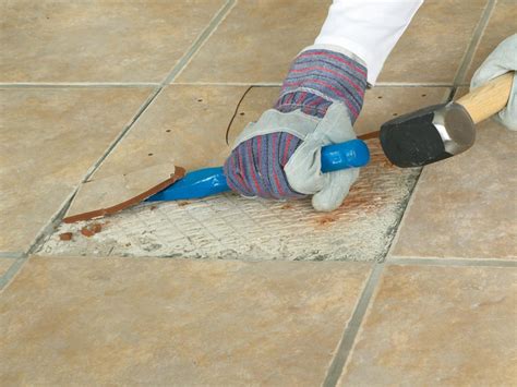 How to remove floor tiles