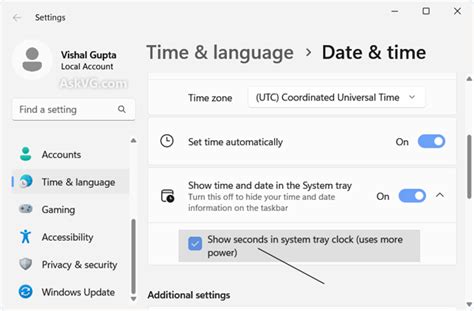 How to remove seconds from System Tray clock