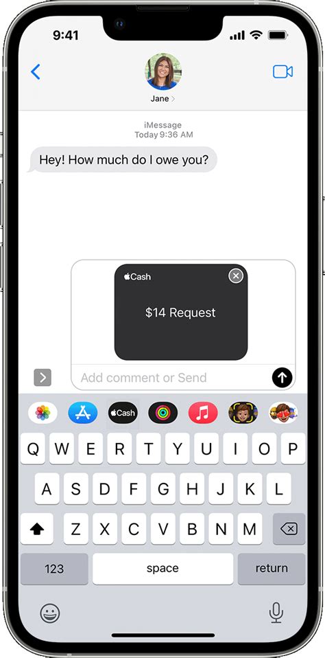 How to request payment on iPhone