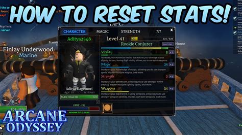 How to reset your stats in Arcane Odyssey - Roblox - Pro Game 