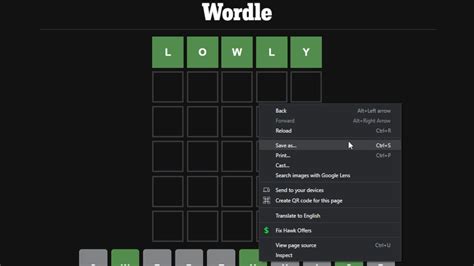 How to save Wordle offline on PC