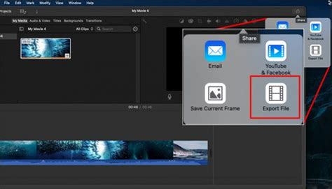 How to save the iMovie project