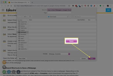 How to save the web pages