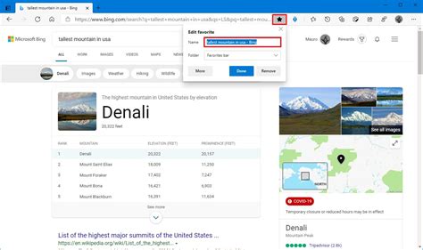 How to save websites as favorites on Microsoft Edge