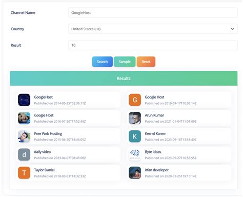 How to search in channels