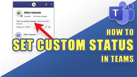 How to set custom status message on Microsoft Teams
