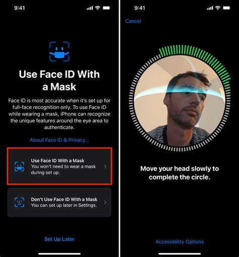 How to set up Face ID with a mask and/or glasses on an iPhone
