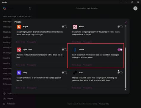 How to set up and use the Phone plugin on Copilot