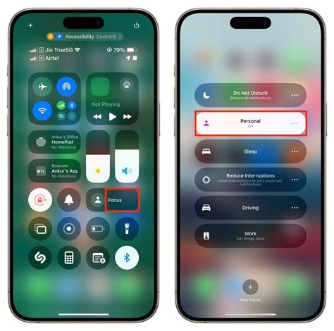How to setup iPhone Focus mode