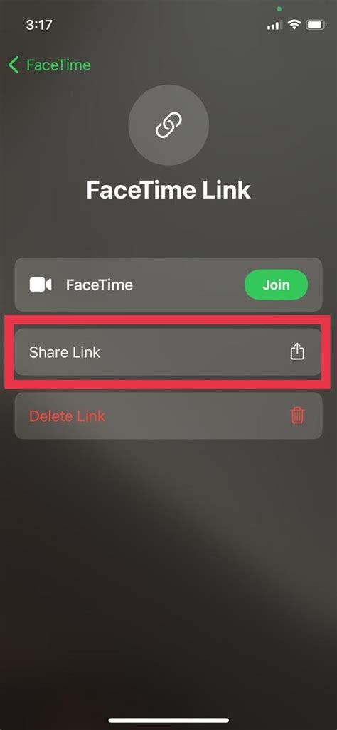 How to share a FaceTime link with Android users