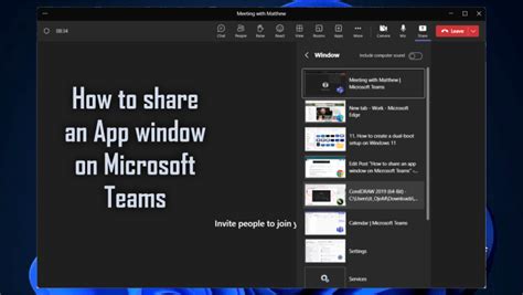 How to share an app window on Microsoft Teams