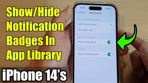 How to show or hide notification badges in App Library