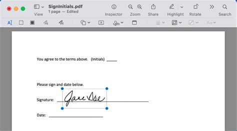 How to sign a document on Mac
