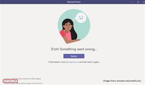 How to solve error 500 on Microsoft Teams