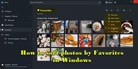 How to sort by favorites in Windows
