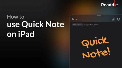 How to start a Quick Note on iPad