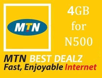 How to stick MTN 4 gibibyte for N500 Data Plan