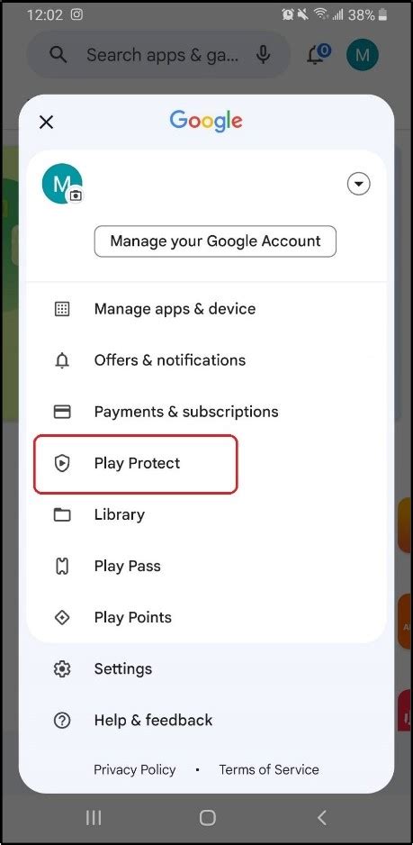How to switch on Google Play Protect