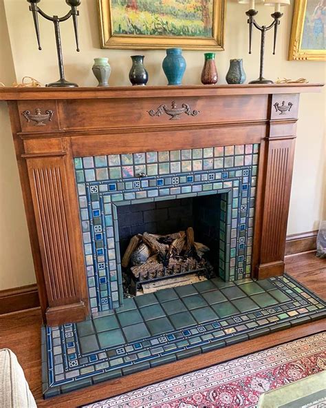 How to tile a fireplace