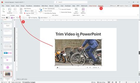 How to trim videos on PowerPoint for the Web