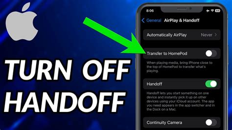 How to turn off Handoff on iPhone