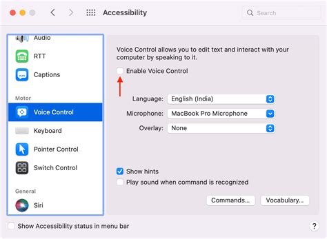 How to turn off Voice Control on Mac