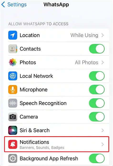 How to turn off WhatsApp notifications on iPhone
