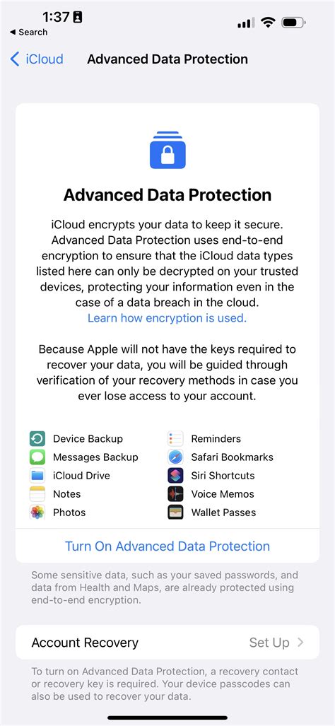 How to turn on Advanced Data Protection in iOS 16.2