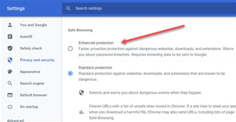 How to turn on Enhanced Safe Browsing