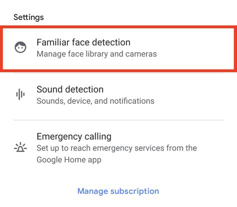 How to turn on Familiar Face Detection