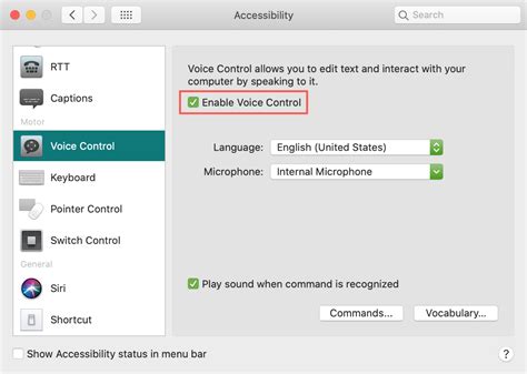 How to turn on Voice Control on Mac