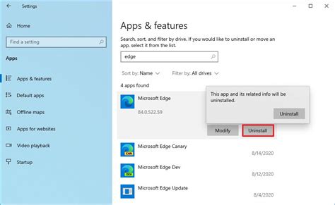 How to uninstall Microsoft Edge (Chromium) using Settings