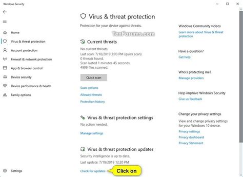 How to update antivirus definition on Microsoft Defender