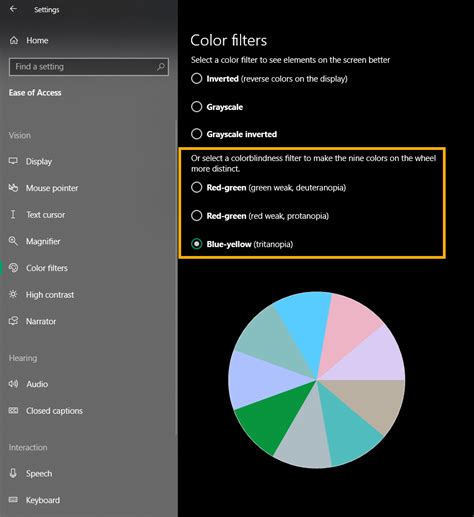 How to use Colorblind Mode in Windows 10