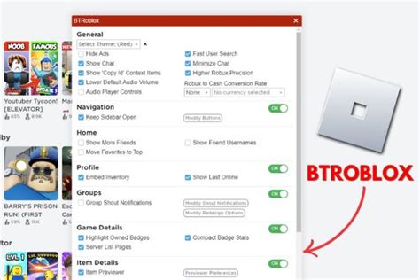 How to use BTRoblox Extension on the Roblox Website