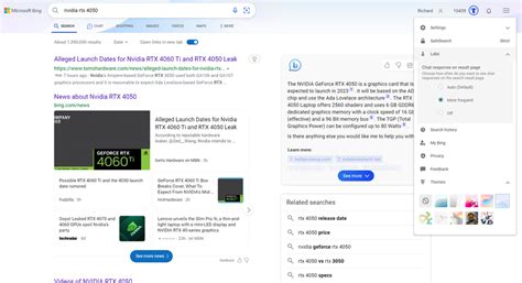 How to use Bing Labs to control Chat frequency in web search