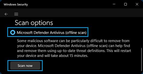 How to use Defender Antivirus Offline scan on Windows 10