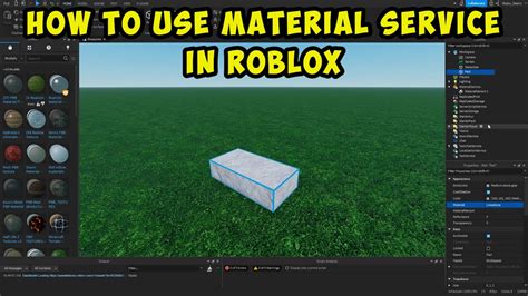 How to use MATERIAL SERVICE | Roblox Studio - YouTube