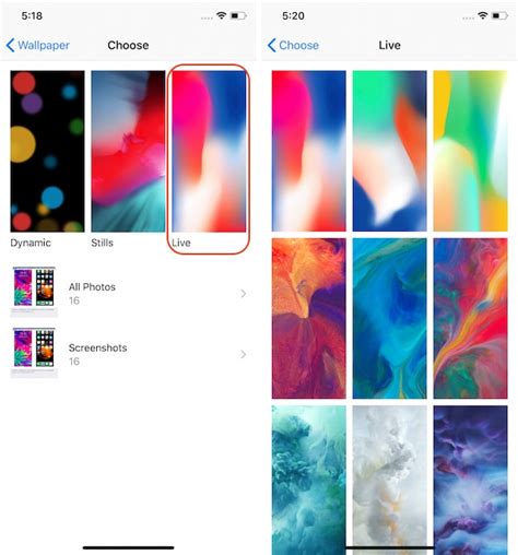 How to use native live wallpapers on iPhone