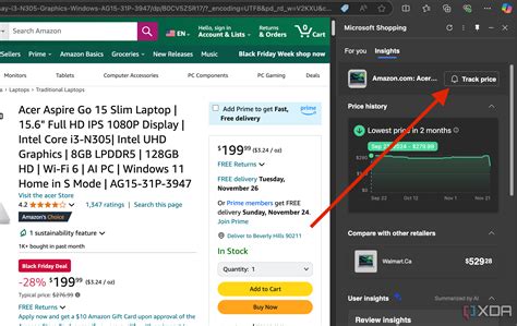 How to use price tracker on Microsoft Edge
