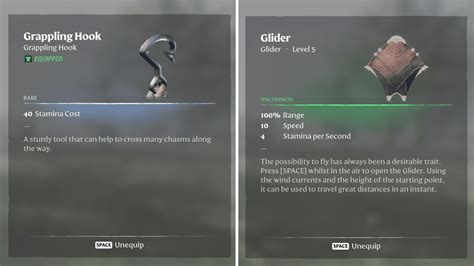 How to use the Grappling Hook and Glider