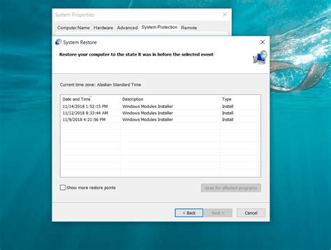 How to use the restore your Windows 10 to an older point