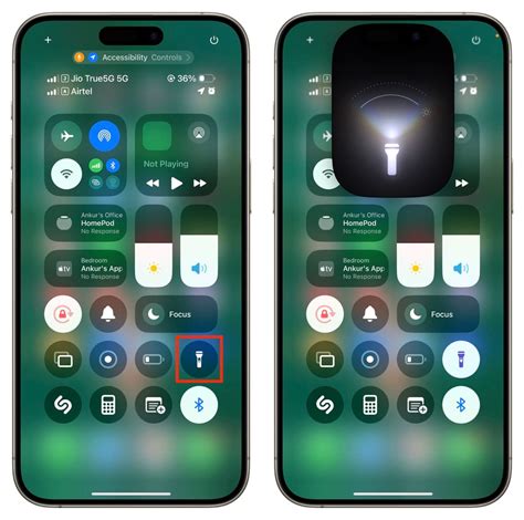 How to use your iPhone flashlight using Control Center