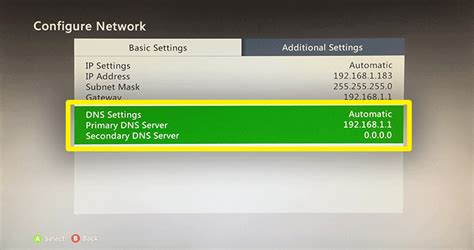 How to verify your DNS settings on an Xbox 360:
